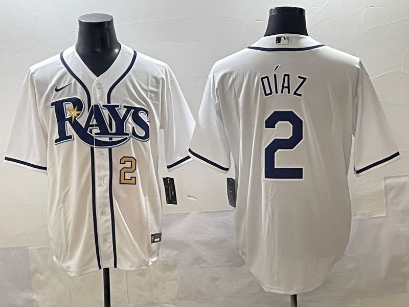 Men 2025 Tampa Bay Rays #2 Diaz White Game Nike MLB Jersey style 2->tampa bay rays->MLB Jersey
